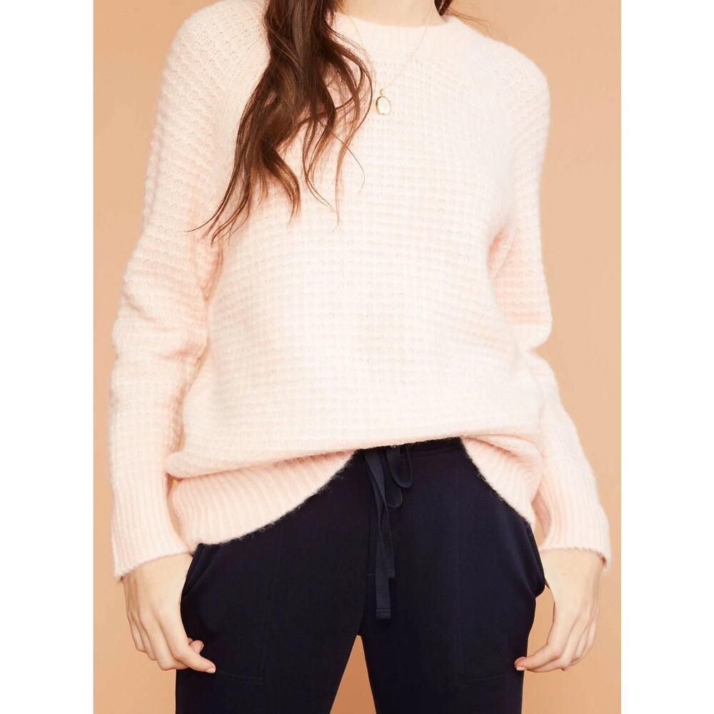 Lou & Grey Texturestitch Sweater Pullover Pink Size Large